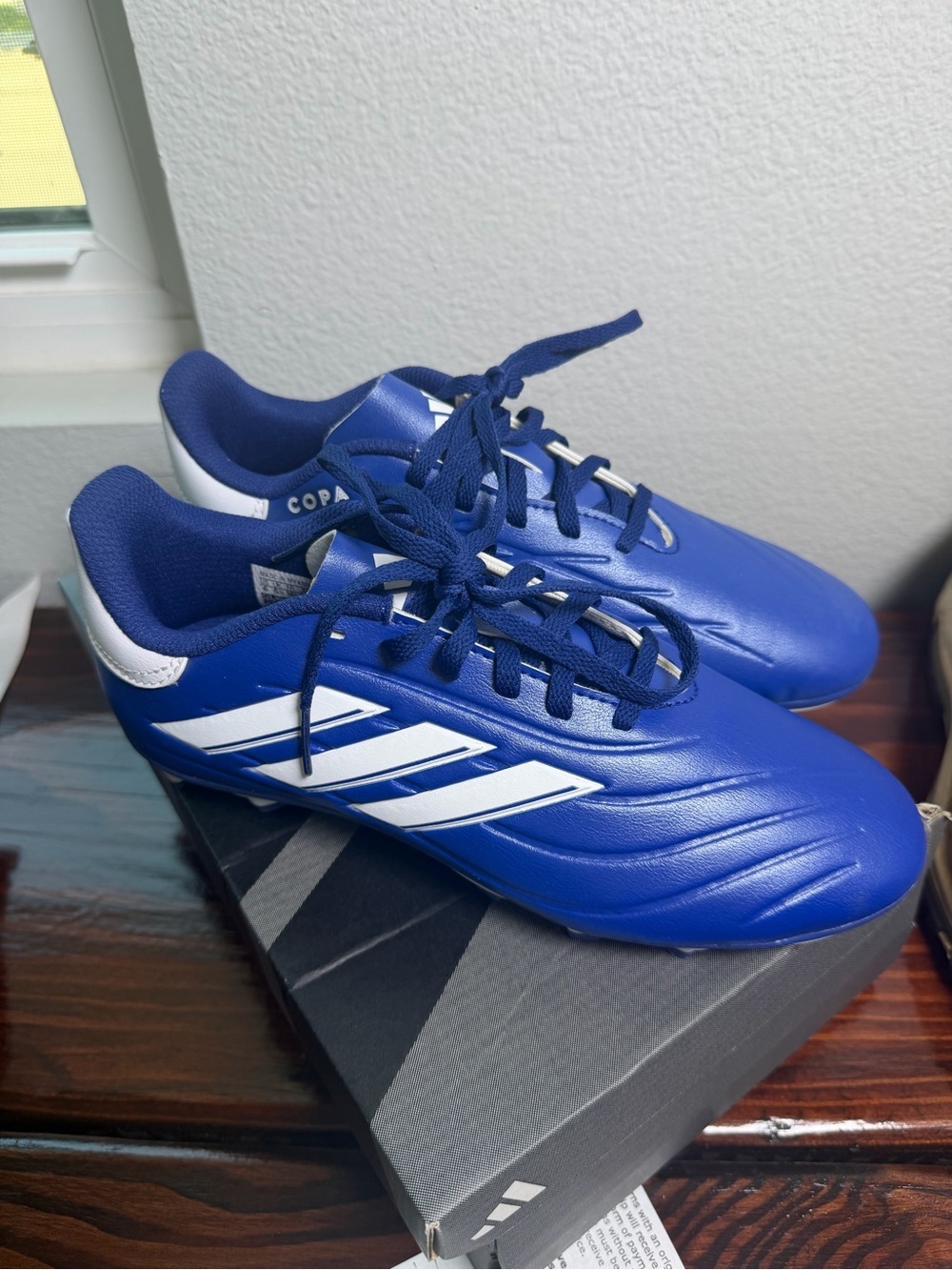 adidas Copa Pure 2.4 FxG Soccer Shoes - Blue & White W7 M6